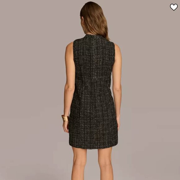 Donna Karan New York Women's Mock-Neck Sleeveless Sheath Dress - Picture 3 of 8